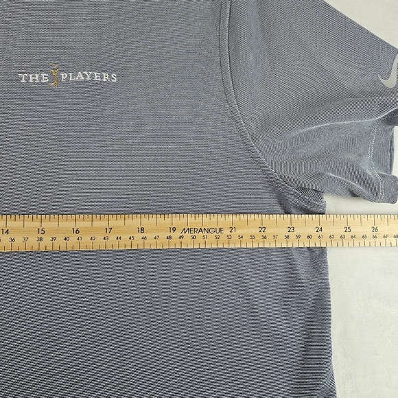 Nike Polo Dri Fit Shirt Size XL Grey Striped The Players Championship Logo - Picture 5 of 10